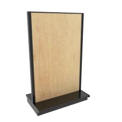 Lozier Gondola Island Display Starter, Black and Wood 48W 78H 13D Lozier Gondola Island Display Starter, Black and Wood 48W 78H 13D