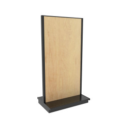 Lozier Gondola Island Display Starter, Black and Wood 48W 96H 16D