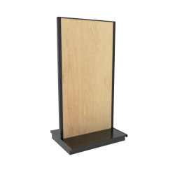 Lozier Gondola Island Display Starter, Black and Wood 48W 96H 19D Lozier Gondola Island Display Starter, Black and Wood 48W 96H 19D