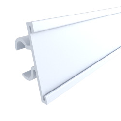 Double Wire Cooler Shelf Tag Holder White, 23 31/32" Double Wire Cooler Shelf Tag Holder White, 23 31/32"