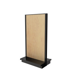 Lozier Gondola Double Sided Starter, Black and Wood 36W 72H 13D Lozier Gondola Double Sided Starter, Black and Wood 36W 72H 13D