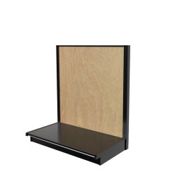 Lozier Gondola Wall Display Starter, Black and Wood 48W 54H 25D