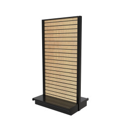 Lozier Gondola Shelving Island Unit With Wood Slatwall 36W 72H 13D