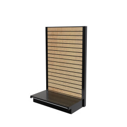 Lozier Gondola Shelving Wall Display, Wood Slatwall 36W 60H 19D Lozier Gondola Shelving Wall Display, Wood Slatwall 36W 60H 19D