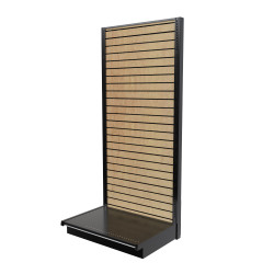 Natural Wood Slatwall Wall Display 36W 84H 25D | DGS Retail