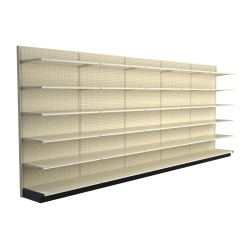 20ft Wide Lozier Black Gondola Shelving - 96