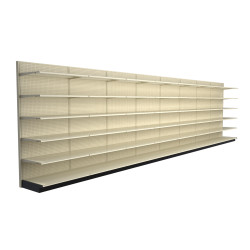 Wine & Spirits Wall Shelving Display With Header, 48
