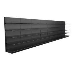 盃　置き物 Black Retail Display Shelving - 32ft Wide, 84