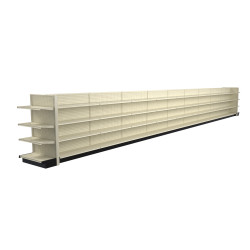 Lozier Platinum Gondola Shelving Island Display - 39ft Wide, 54"H, 13"D, 80 Shelves Lozier Platinum Gondola Shelving Island Display - 39ft Wide, 54"H, 13"D, 80 Shelves