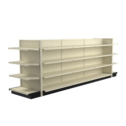 Lozier Platinum Gondola Shelving Island Display - 16ft Wide, 60"H, 19"D, 32 Shelves Lozier Platinum Gondola Shelving Island Display - 16ft Wide, 60"H, 19"D, 32 Shelves