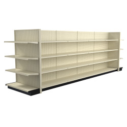 Lozier Platinum Gondola Shelving Island Display - 20ft Wide, 72"H, 22"D, 40 Shelves Lozier Platinum Gondola Shelving Island Display - 20ft Wide, 72"H, 22"D, 40 Shelves