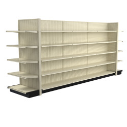 Lozier Platinum Gondola Shelving Double Sided - 16ft Wide, 78"H, 16"D, 40 Shelves Lozier Platinum Gondola Shelving Double Sided - 16ft Wide, 78"H, 16"D, 40 Shelves