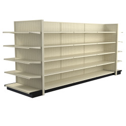 Lozier Platinum Gondola Shelving Double Sided - 16ft Wide, 78"H, 22"D, 40 Shelves Lozier Platinum Gondola Shelving Double Sided - 16ft Wide, 78"H, 22"D, 40 Shelves