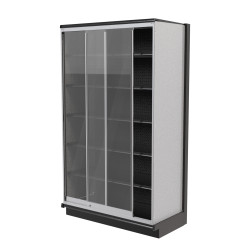 Lozier Gondola Security Case with Black Shelving – 48