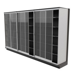 Lozier 8-Foot Wide Gondola Security Case with Platinum Shelving – 84