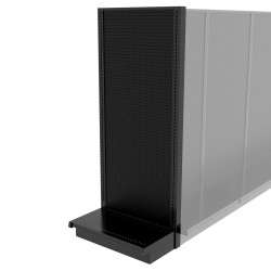 Lozier Shelving End Cap Unit, Black 30W 72H 16D Lozier Shelving End Cap Unit, Black 30W 72H 16D