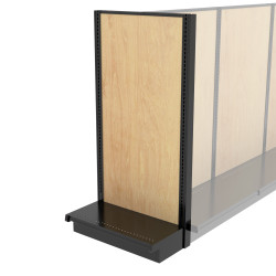 Lozier Shelving End Cap Display, Black and Wood 30W 60H 13D Lozier Shelving End Cap Display, Black and Wood 30W 60H 13D