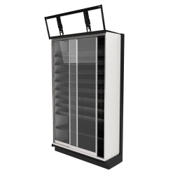 TobacPro Cigarette Security Display Case 13 Shelves, Adjustable