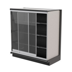 Lozier Gondola Security Case with Black Shelving – 48