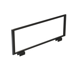 Rackform Black Magnetic Sign Holder Frame 24W shown without sign graphic on a clean white background. Designed to be used with Rackform apparel displays. Perfect for upgrading retail fixture functionality.