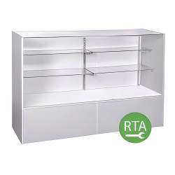 けーす 70 inch Full Vision Gray Display Case Ready to Assemble | DGS Retail