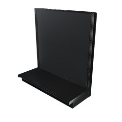 Lozier Black Gondola Shelving | Single-sided Units | DGS Retail