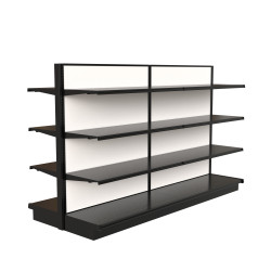 Lozier Island Gondola Shelving Unit with 20 Shelves White Marteck