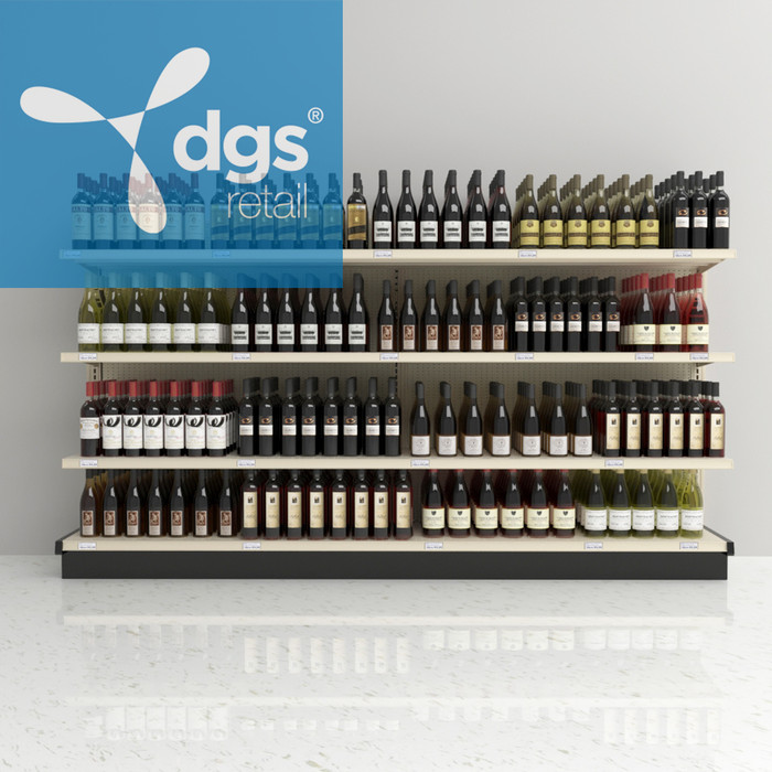 Commercial Wall Gondola Display With 10 Shelves | DGS Retail Commercial Wall Gondola Display With 10 Shelves | DGS Retail