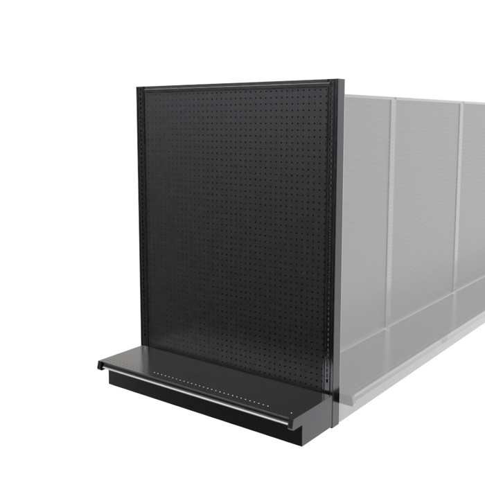 Lozier Gondola Shelving End Cap Black 48W 60H 13D