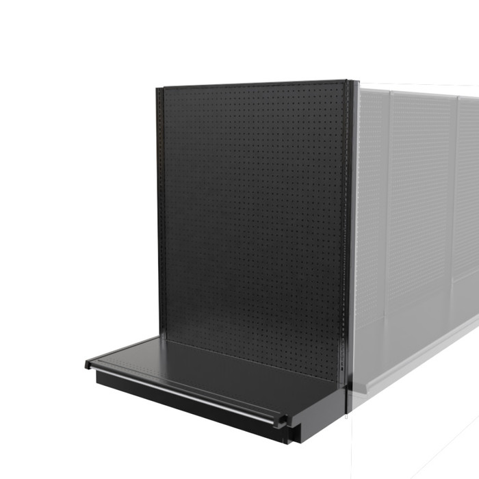 Lozier Gondola Shelving End Cap Black 48W 60H 19D