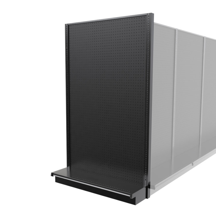 Lozier Gondola Shelving End Cap Black 48W 84H 13D