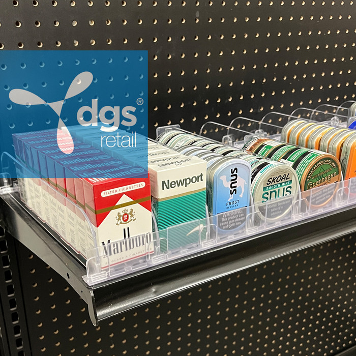 TobacPro Cigarette Display Rack With Pushers, 12 Shelves 48W 84H