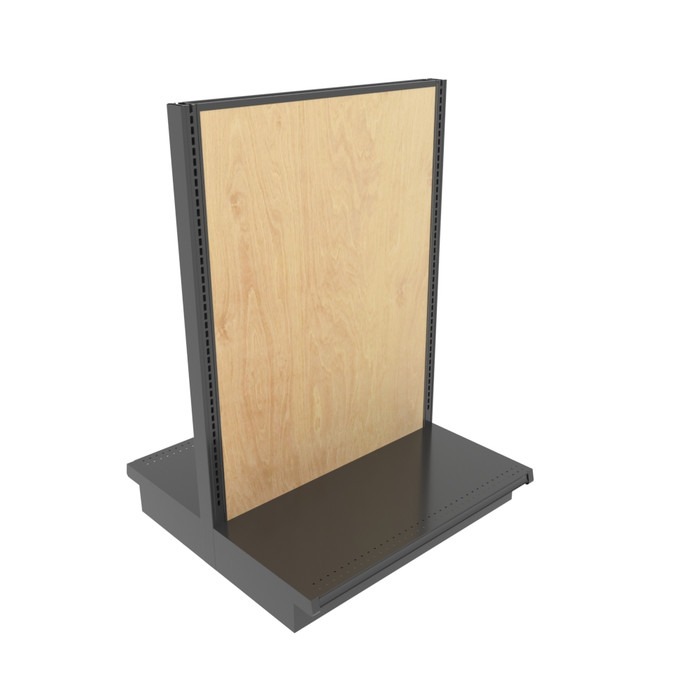 Lozier Shelving Double-Sided Starter, Black & Wood 36W 54H 35D