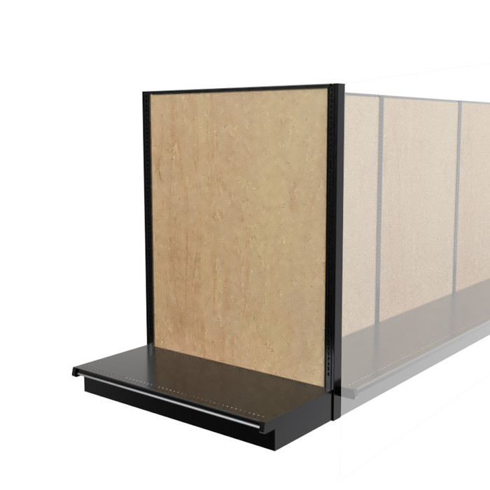 Lozier Shelving End Cap Display, Black and Wood 48W 60H 22D