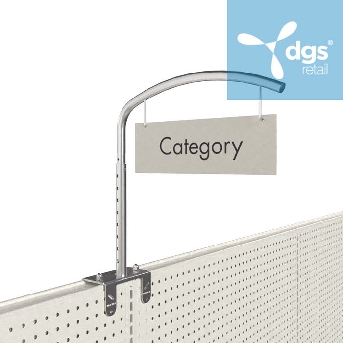 Curved Aisle Sign Holder For Coolers, Gondola At Stores | DGS Retail