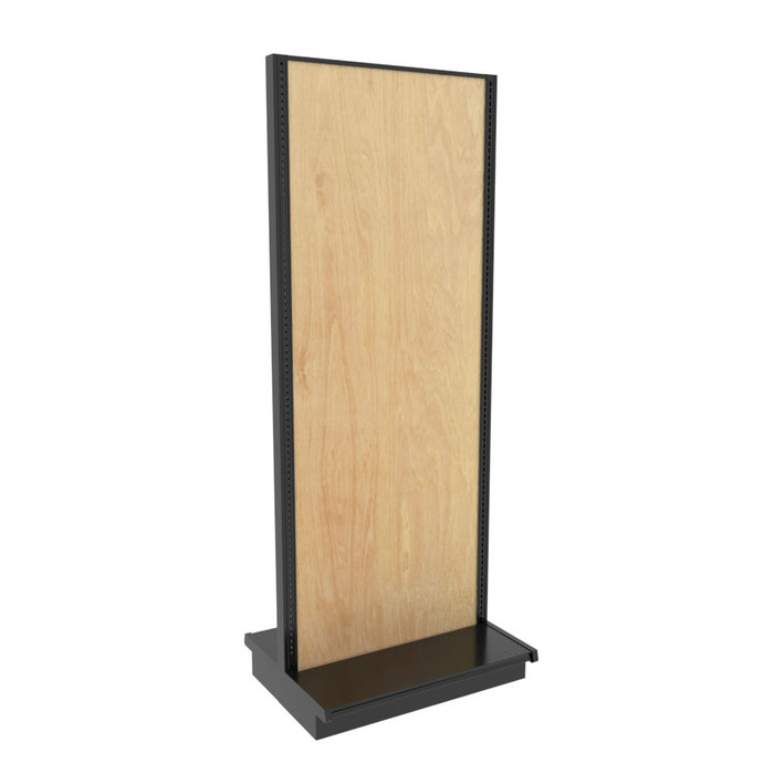 Lozier Gondola Island Display Starter, Black and Wood 36W 96H 13D