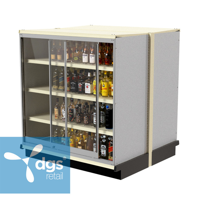 Lozier Double-Sided Gondola Security Case – Island Display with