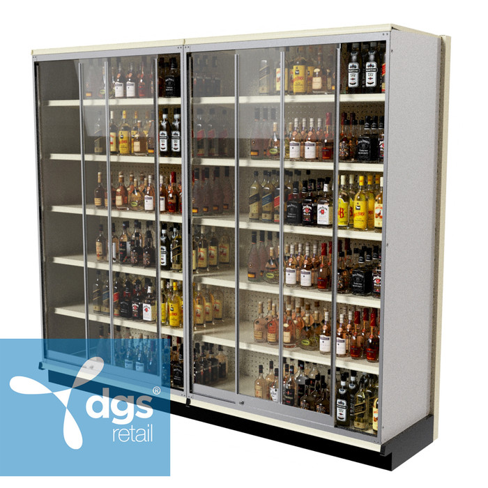 Lozier 8-Foot Wide Gondola Security Case with Platinum Shelving – 84