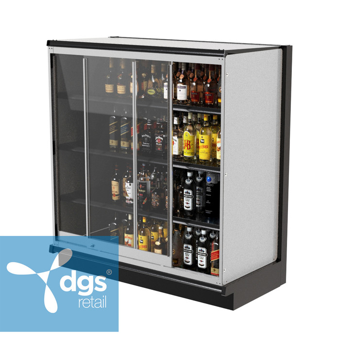 Lozier Gondola Security Case with Black Shelving – 48