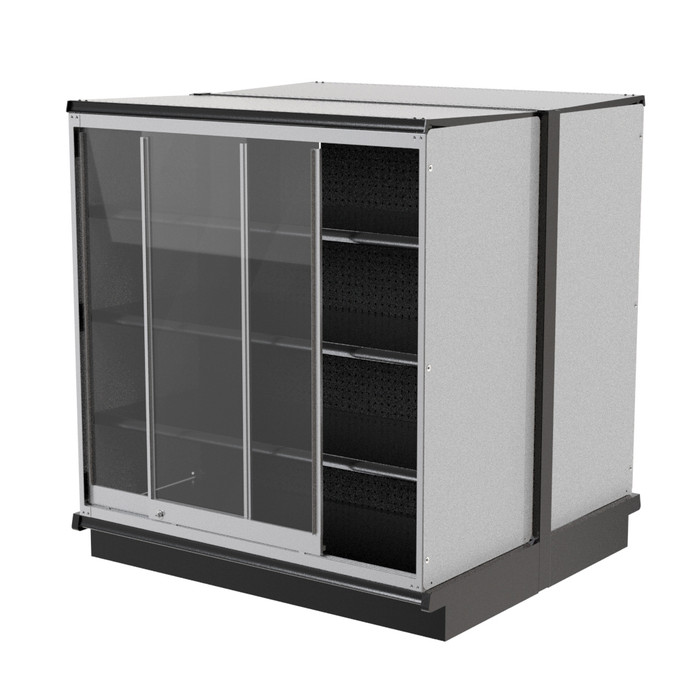 Lozier 4-Foot Wide Double-Sided Gondola Security Case with