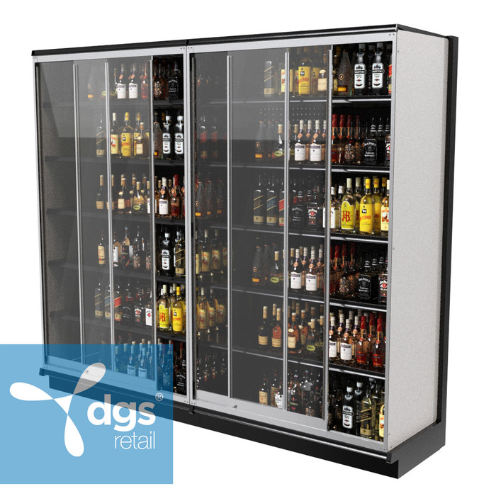 Lozier 8-Foot Wide Gondola Security Case – Black Shelving, 84
