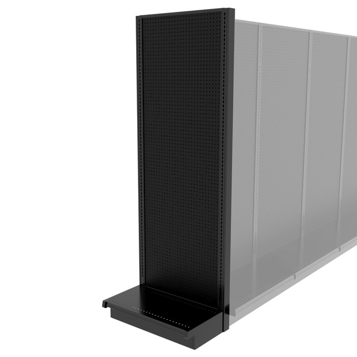 Lozier Shelving End Cap Unit, Black 30W 84H 16D