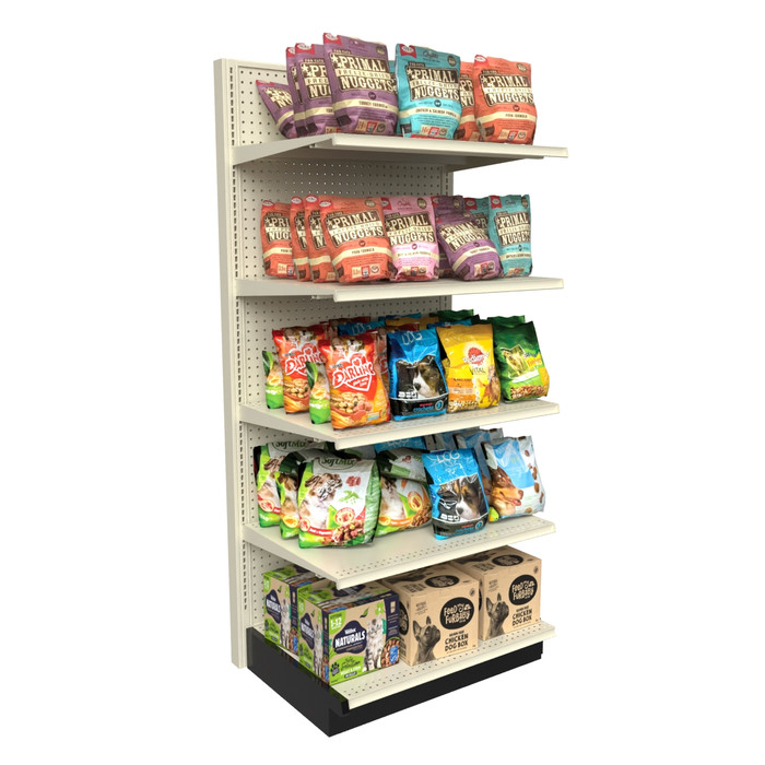 Lozier Platinum Gondola Shelving Single Sided Display 3FT 84H 25D