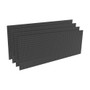 lozier gondola shelving accessory part pegboard back panel in charcoal black finish thats 48 inches wide by 18 inches tall