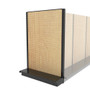 Lozier Shelving End Cap Display, Black and Wood Pegboard 48W 60H 22D