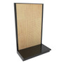 Lozier Gondola Wall Display Starter, Black and Wood Pegboard 48W 78H 25D