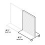 Lozier Mobile Gondola Starter, Black and Wood Slatwall 48W 60H 19D w/Base