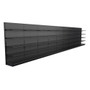 Lozier Black Gondola Shelving Wall Display - 36ft Wide, 84"H, 22"D, 45 Shelves Lozier Black Gondola Shelving Wall Display - 36ft Wide, 84"H, 22"D, 45 Shelves