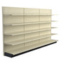 Lozier Platinum Gondola Shelving Wall Display - 12ft Wide, 78"H, 19"D, 15 Shelves