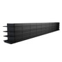 Lozier Black Gondola Shelving Island Display - 40ft Wide, 60"H, 19"D, 80 Shelves Lozier Black Gondola Shelving Island Display - 40ft Wide, 60"H, 19"D, 80 Shelves